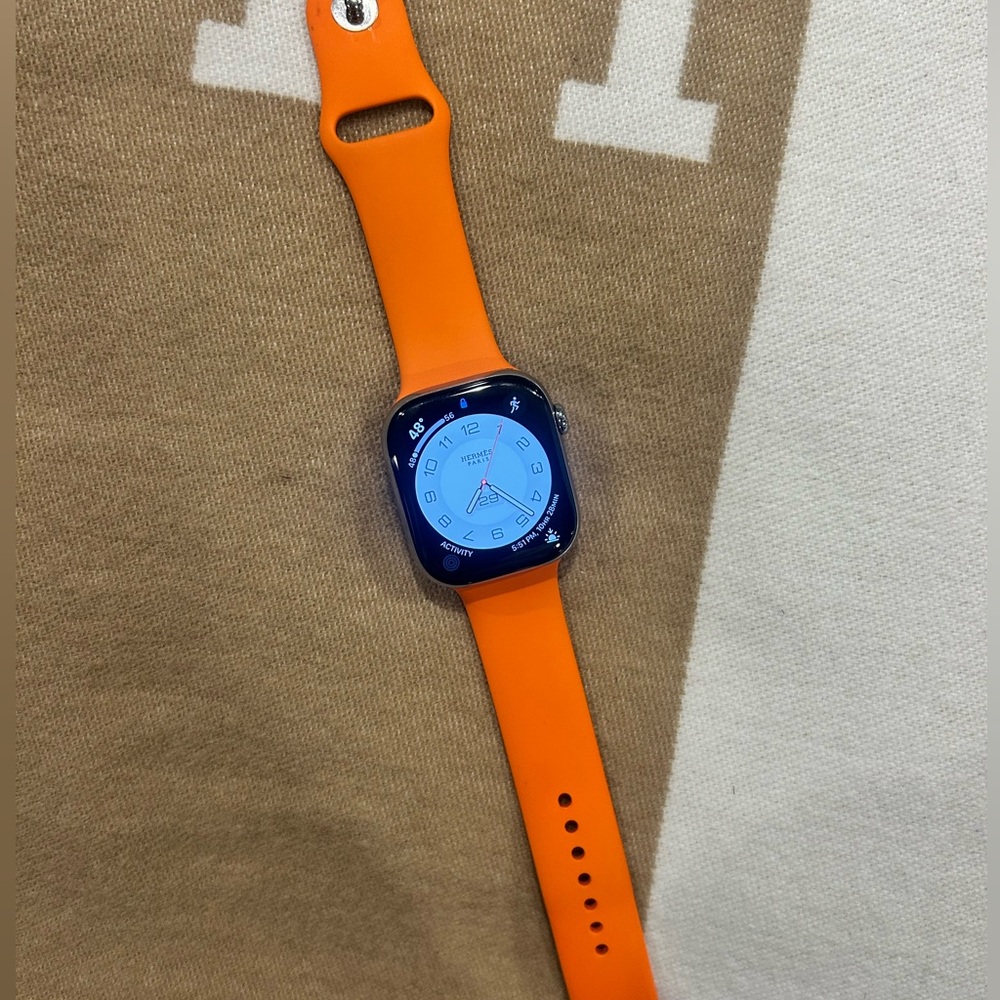 Series 10 case & Band Apple Watch Hermès Single Tour 46 mm Grand H